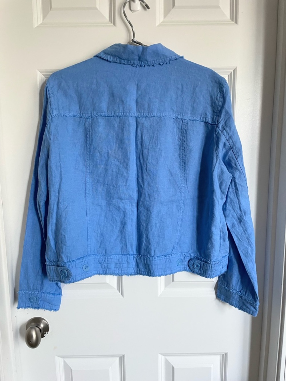 Lulu-B Travel Jacket in Blue Linen - Picture 8 of 9